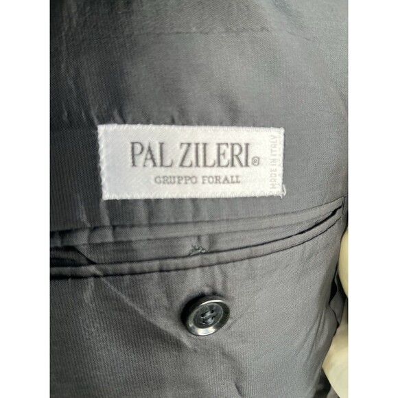 PAL ZALERI Men 38-40R Blazer Designer Wool Pinstripe Suit Jacket Made In Italy - Picture 10 of 16